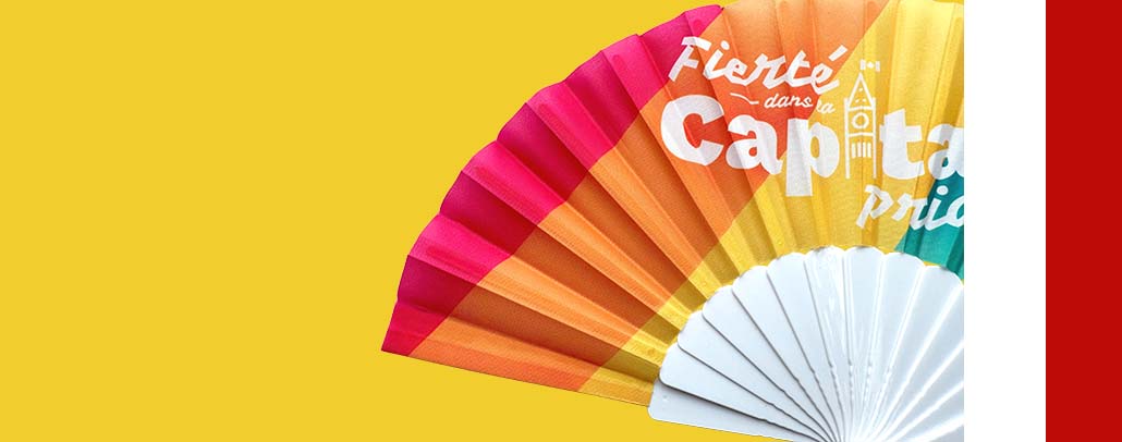 Bright Printed Paper Fans