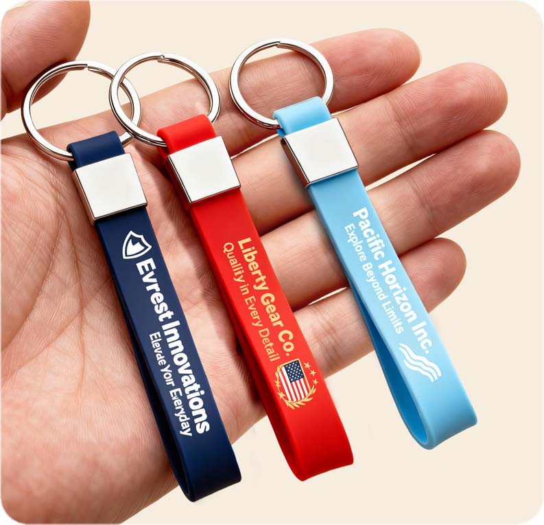 Custom Silicone Keychains Bulk from $0.66