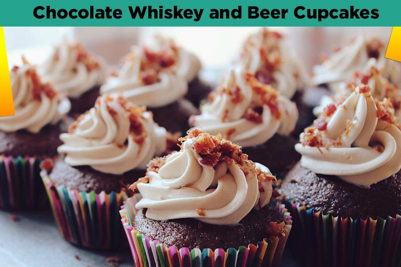 Chocolate Whiskey and Beer Cupcakes