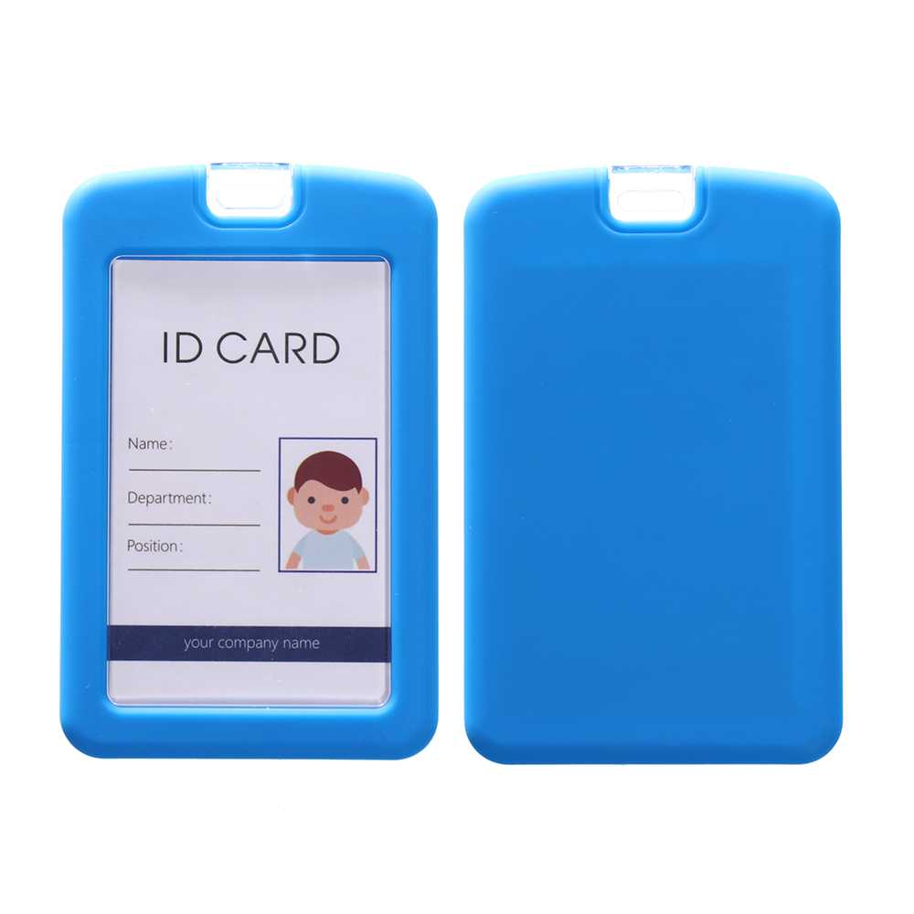 Unique Bargains Plastic ID Card Holder